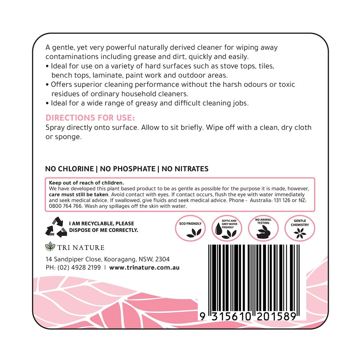 Thumbnail Tri Nature Supre Multi Purpose Cleaner Grapefruit & Palmarosa 500ml