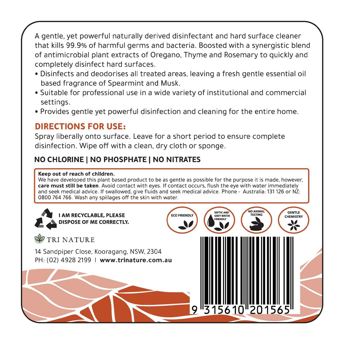 Thumbnail Tri Nature Sphagnum Moss Disinfectant Spearmint & Musk 500ml