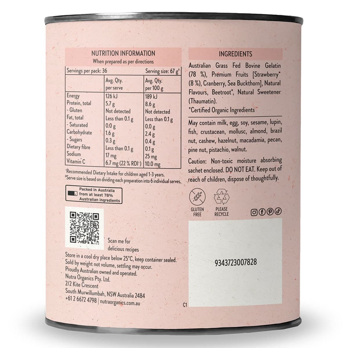 Thumbnail Nutra Naturals Gutsy Gummies - Strawberry 300g