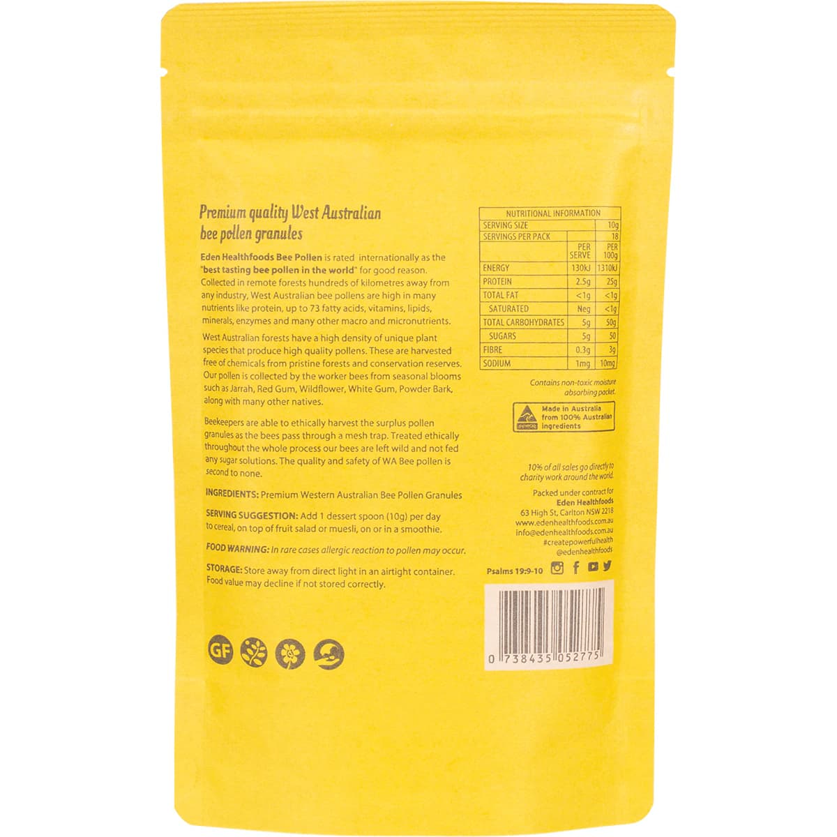Thumbnail Eden Healthfoods Bee Pollen Raw & Unprocessed 180g
