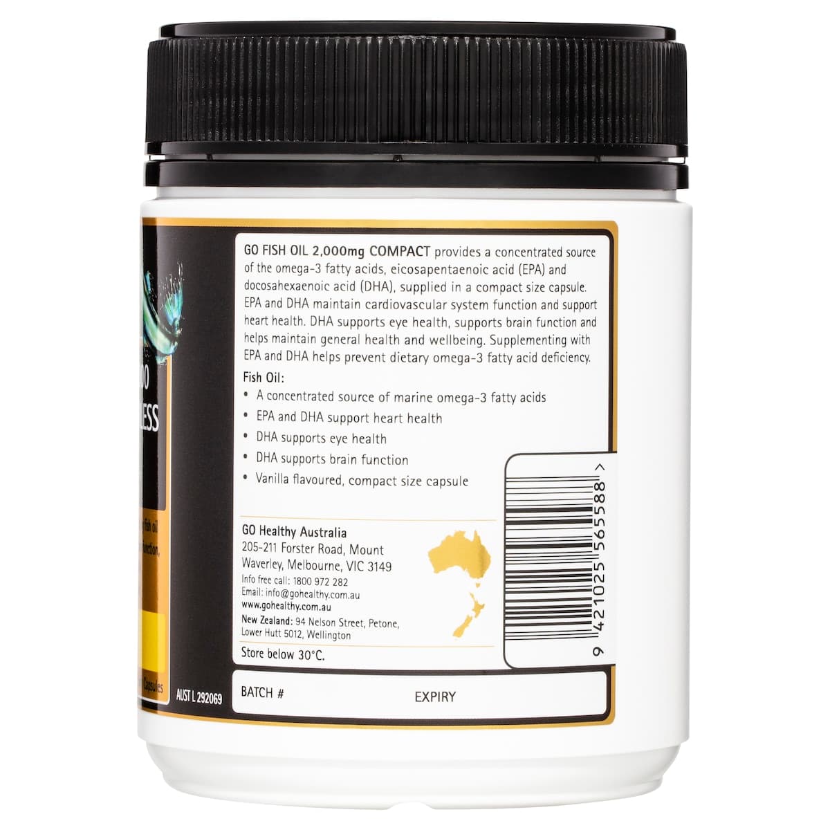 Thumbnail GO Healthy Fish Oil 2000Mg Compact Odourless 230 Capsules