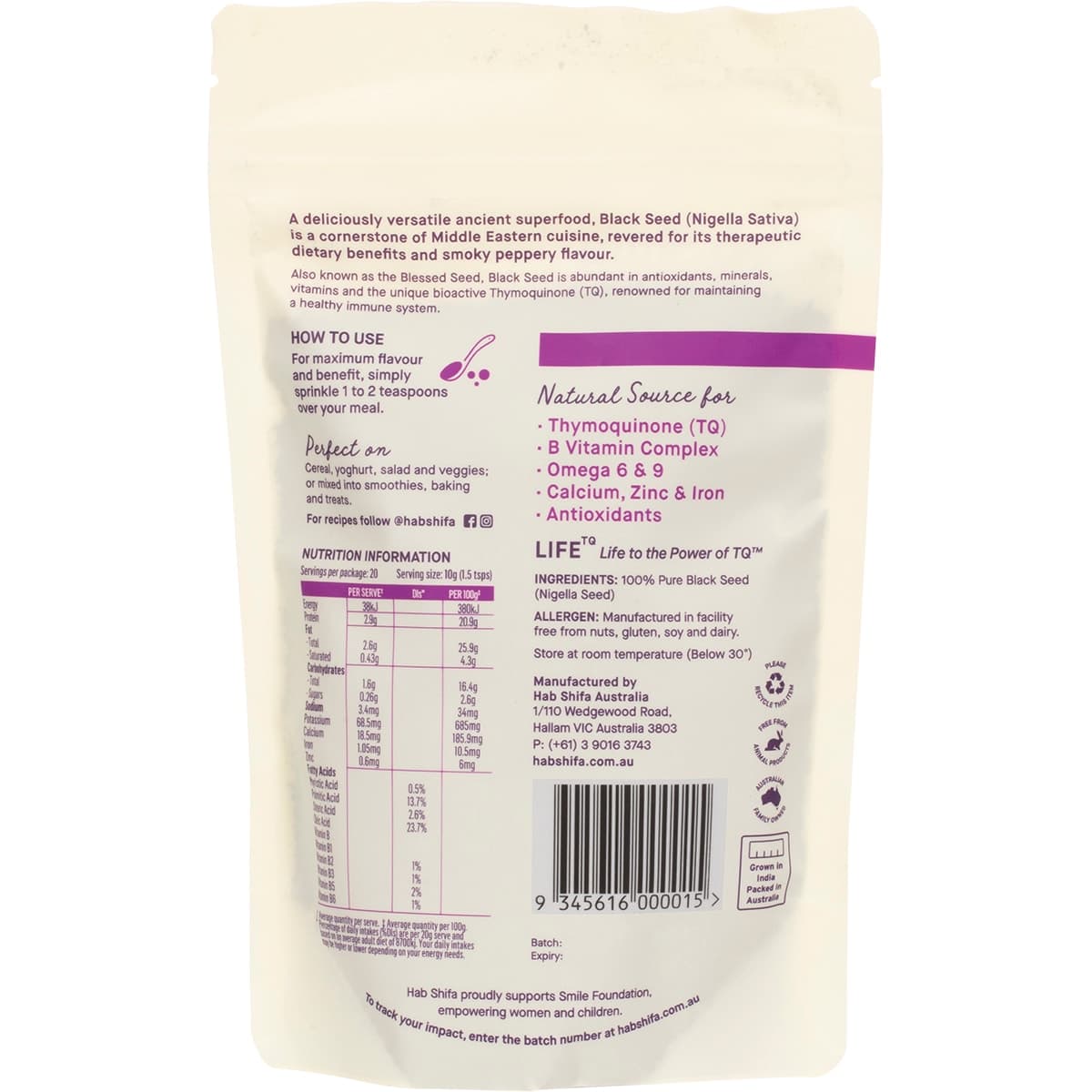 Thumbnail Hab Shifa Organic Black Seed 200g