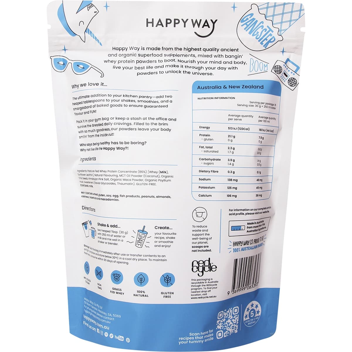 Thumbnail Happy Way Whey Protein Powder Vanilla 500g