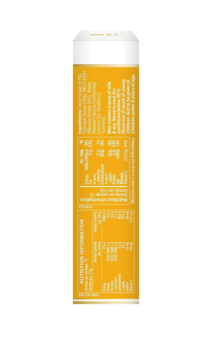 Thumbnail Manuka Health MGO 400+ Manuka Honey Drops Lemon 65g