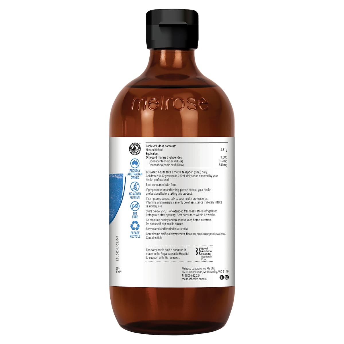 Thumbnail Melrose Omega Fish Oil Health & Heart 500ml