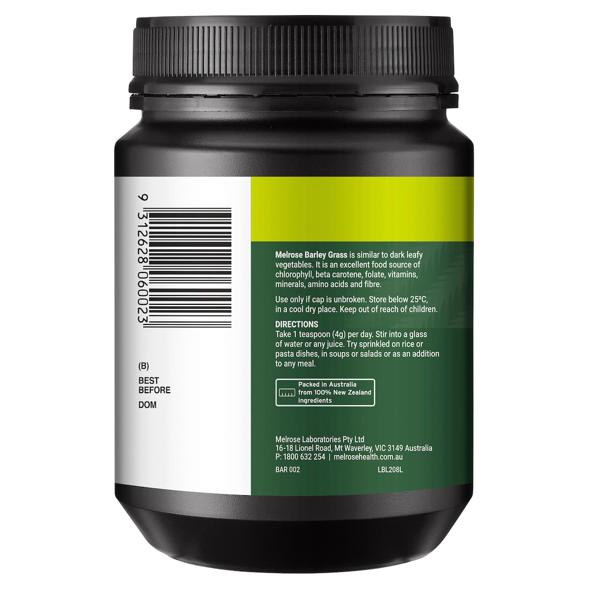 Thumbnail Melrose Organic Barley Grass Powder 200g