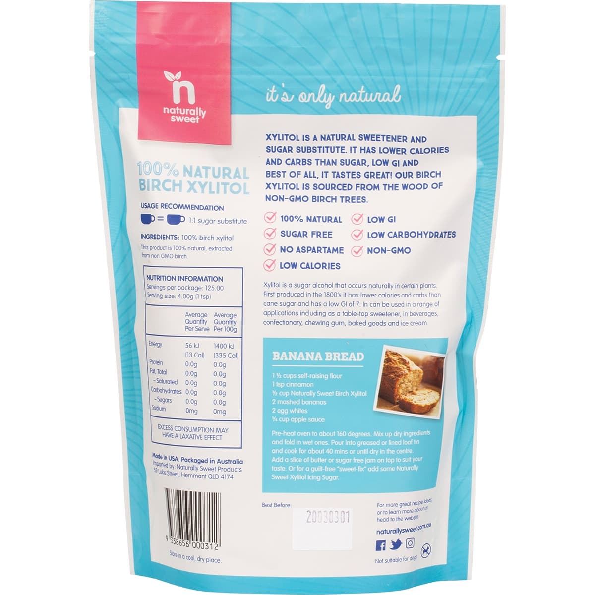 Thumbnail Naturally Sweet Birch Xylitol 500g