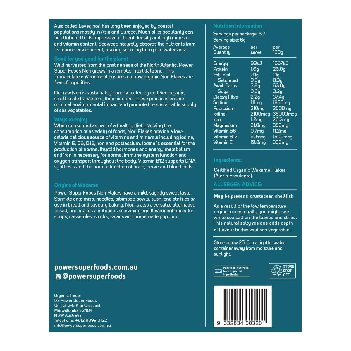 Thumbnail Power Super Foods Wakame Flake 50g