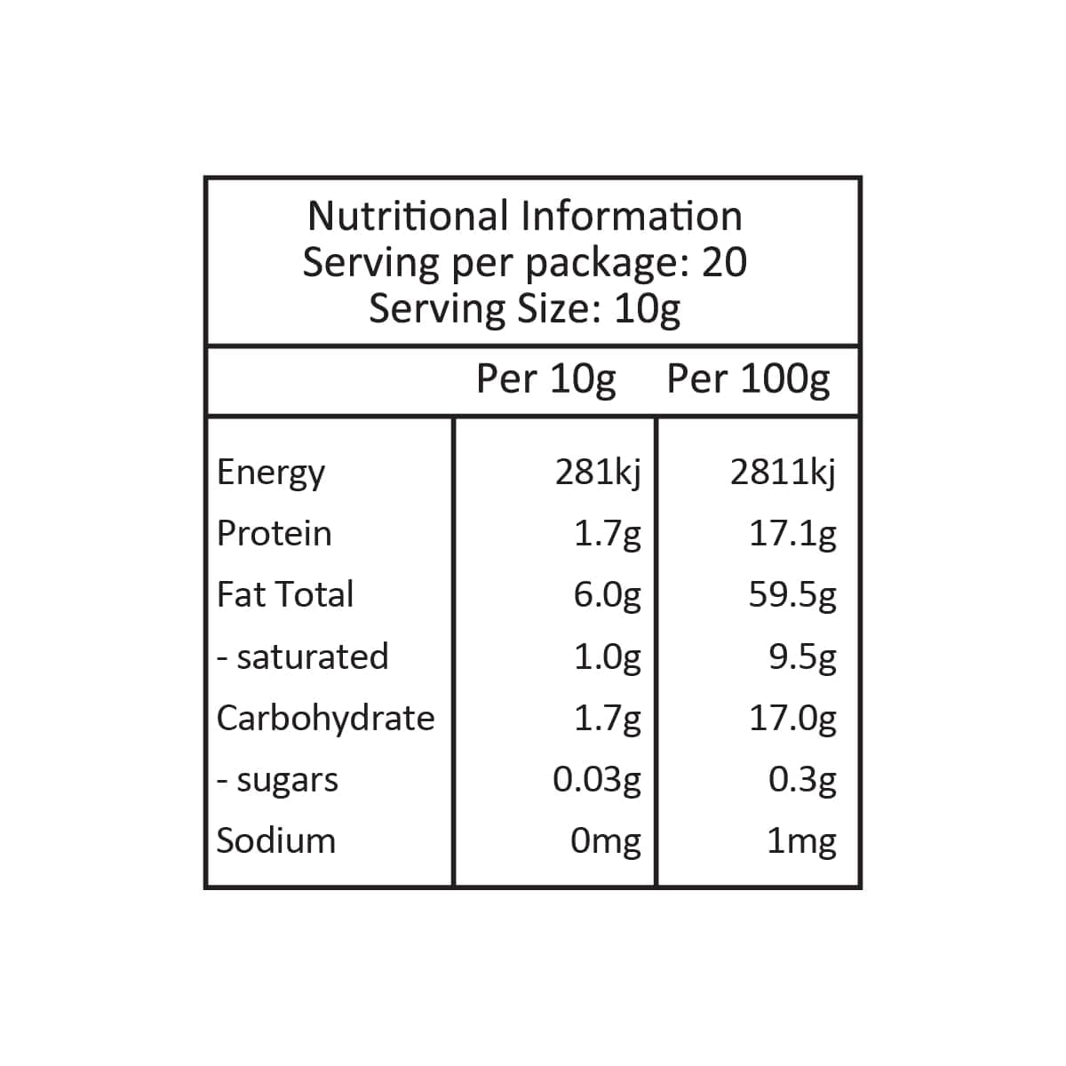 Thumbnail Carwari Organic Sesame Seeds Black Unhulled 200g
