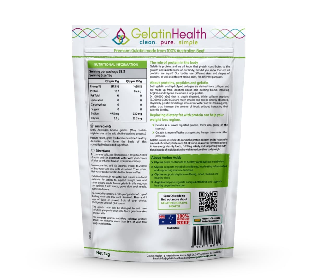 Thumbnail Gelatin Health Gelatin - Food Grade 500g