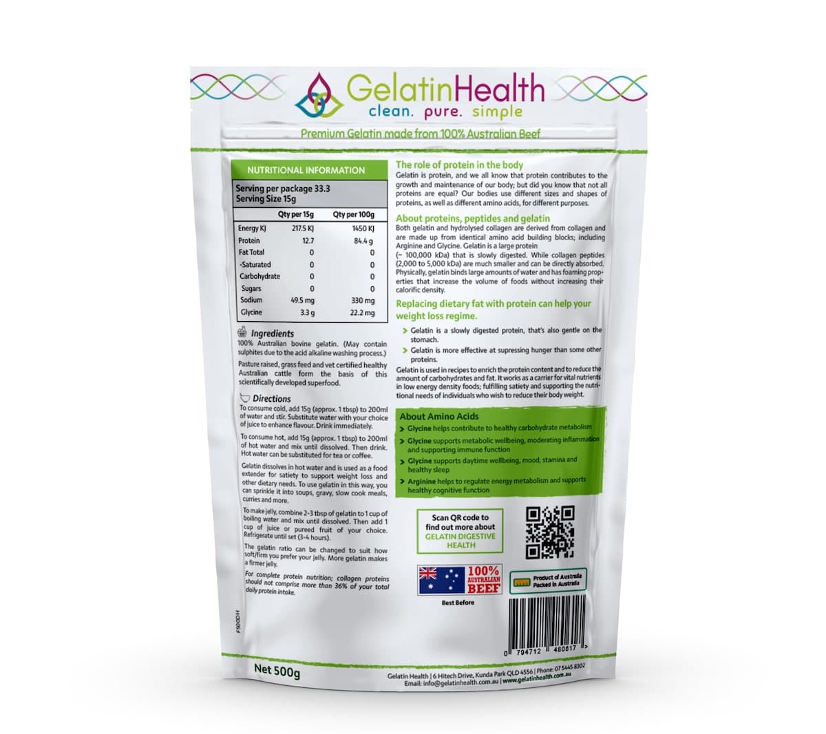 Thumbnail Gelatin Health Gelatin - Food Grade 500g