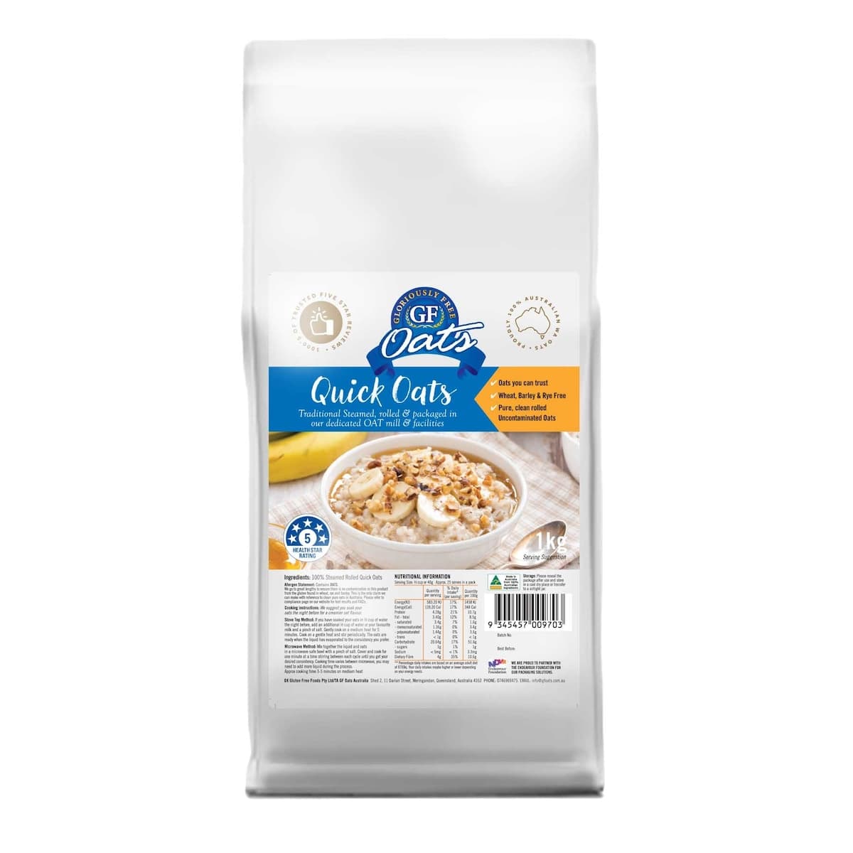 Thumbnail Gloriously Free Quick Oats 500g