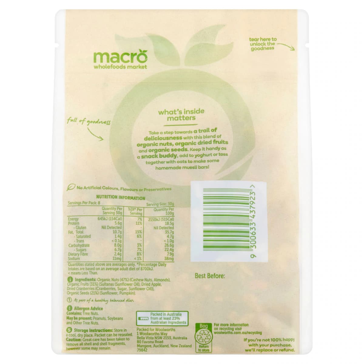 Thumbnail Macro Organic Trail Mix 250g