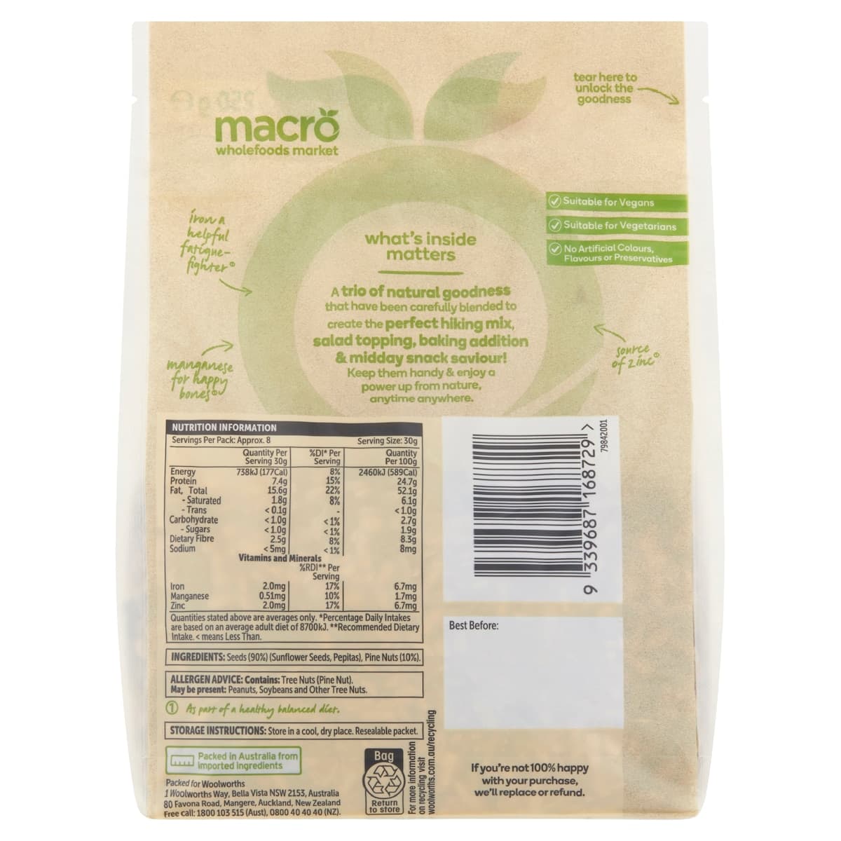 Thumbnail Macro Natural Seed Mix With Pinenuts 250g
