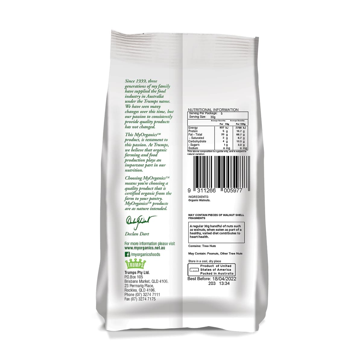 Thumbnail My Organics Walnuts Raw 150g