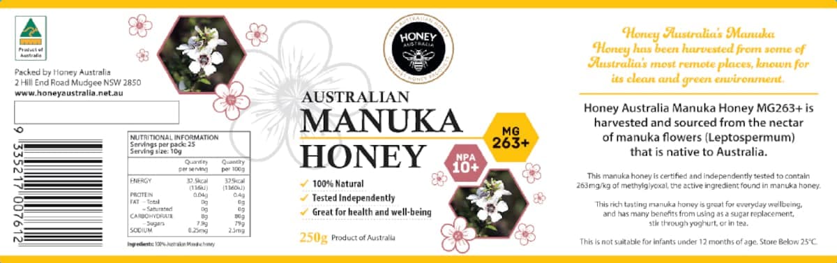 Thumbnail Honey Australia Australian Manuka Honey MGO 263+ 250g