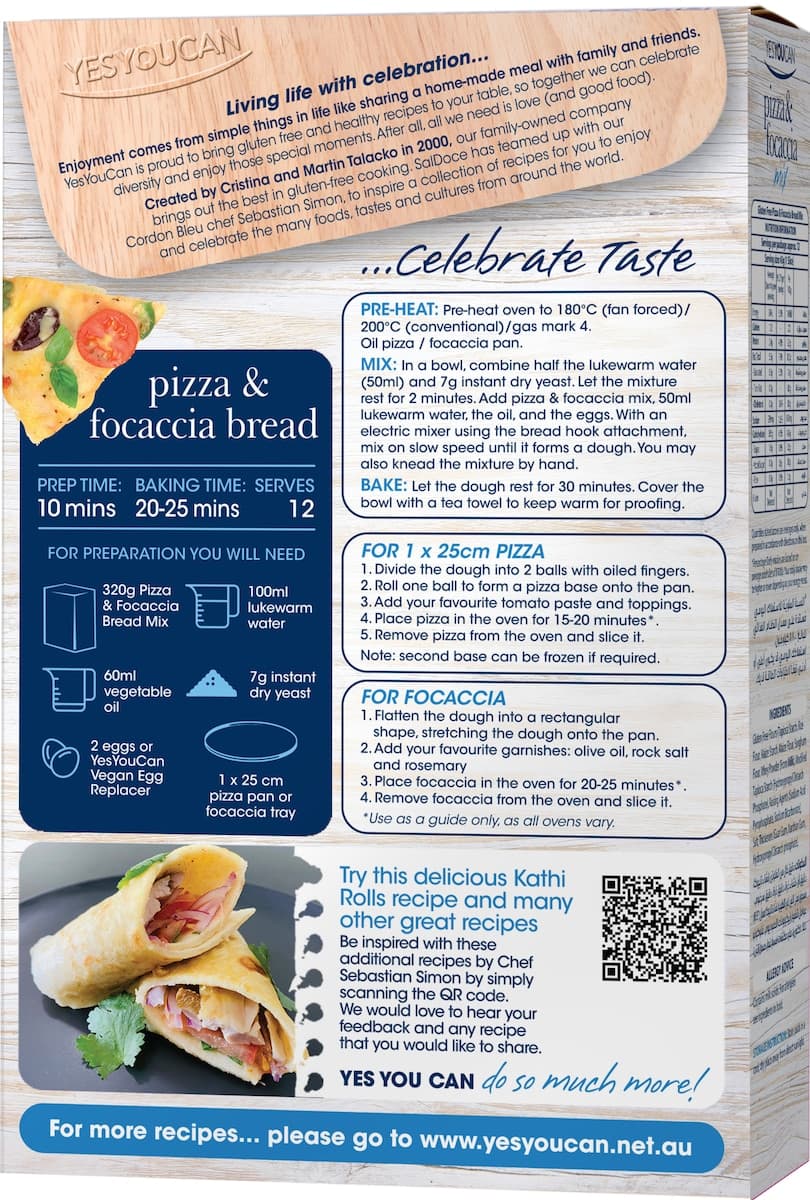 Thumbnail YesYouCan Pizza & Focaccia Mix 320g