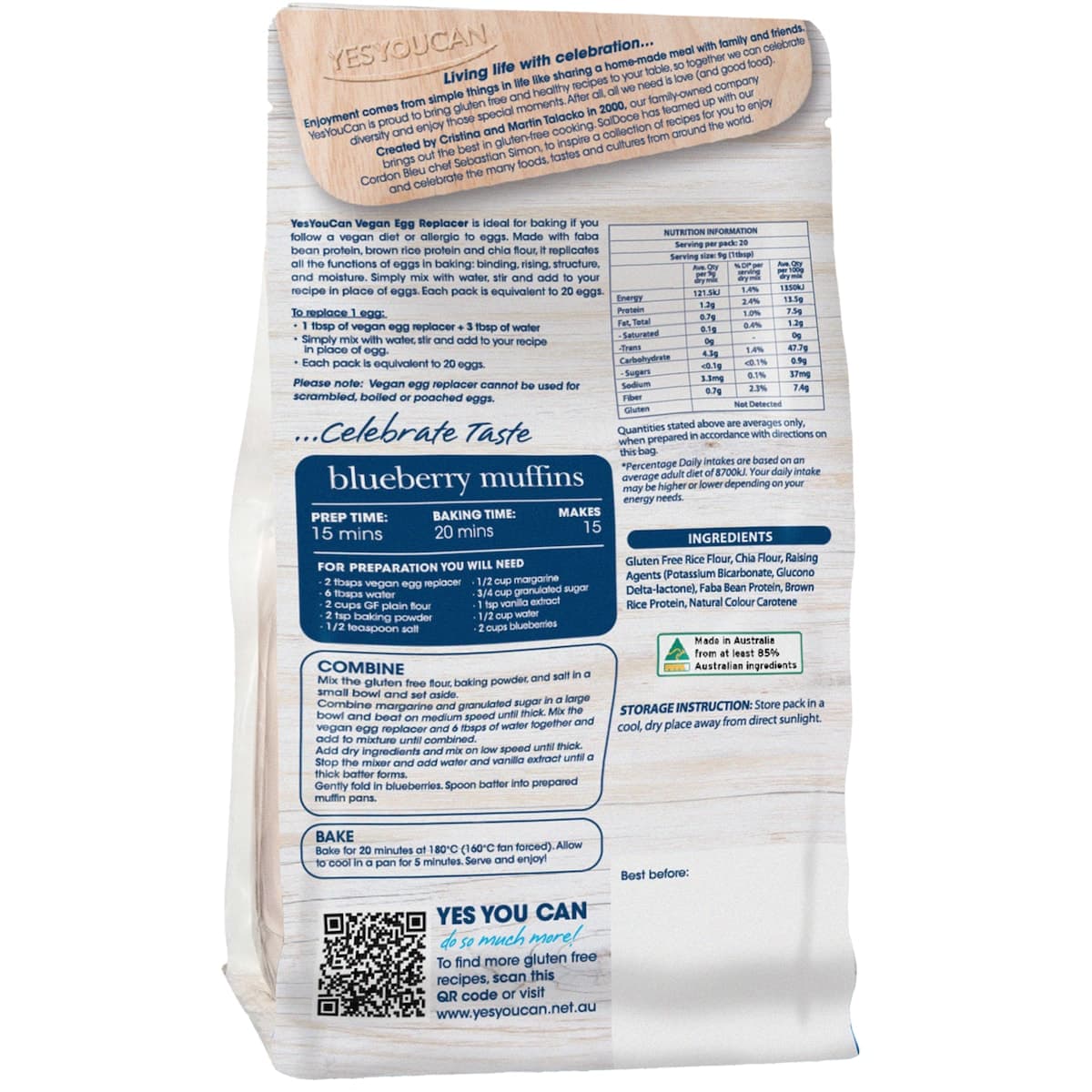Thumbnail YesYouCan Vegan Egg Replacer 180g