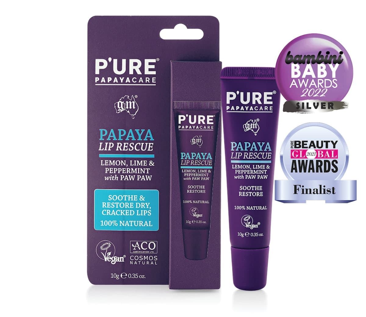 Thumbnail P'ure Papayacare Papaya Lip Rescue 10g