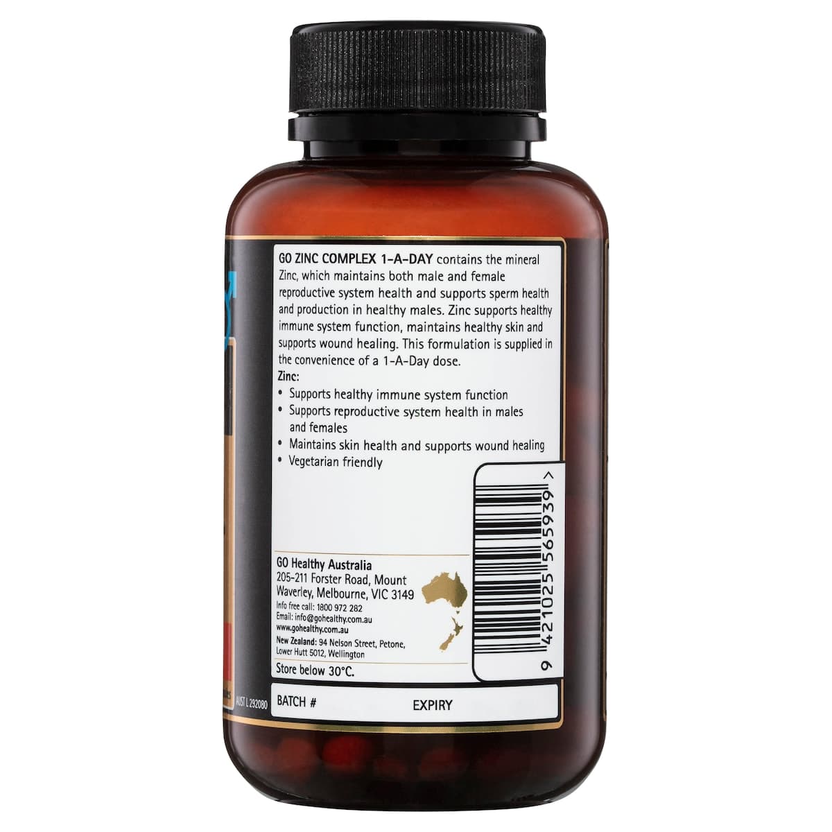 Thumbnail GO Healthy Zinc Complex 1-A-Day 120 Vege Capsules