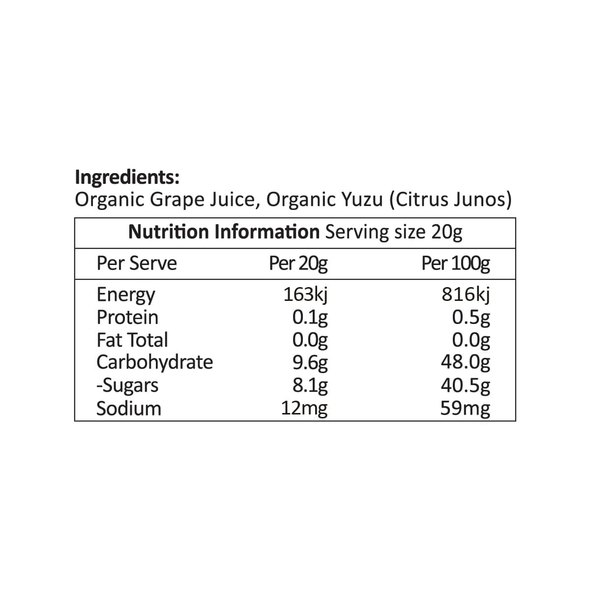 Thumbnail Carwari Organic Yuzu Spread 260g