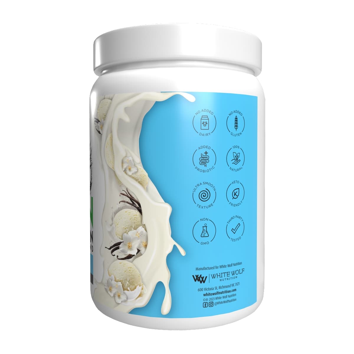 Thumbnail White Wolf Nutrition Vegan Natural+Lean Protein French Vanilla 900g