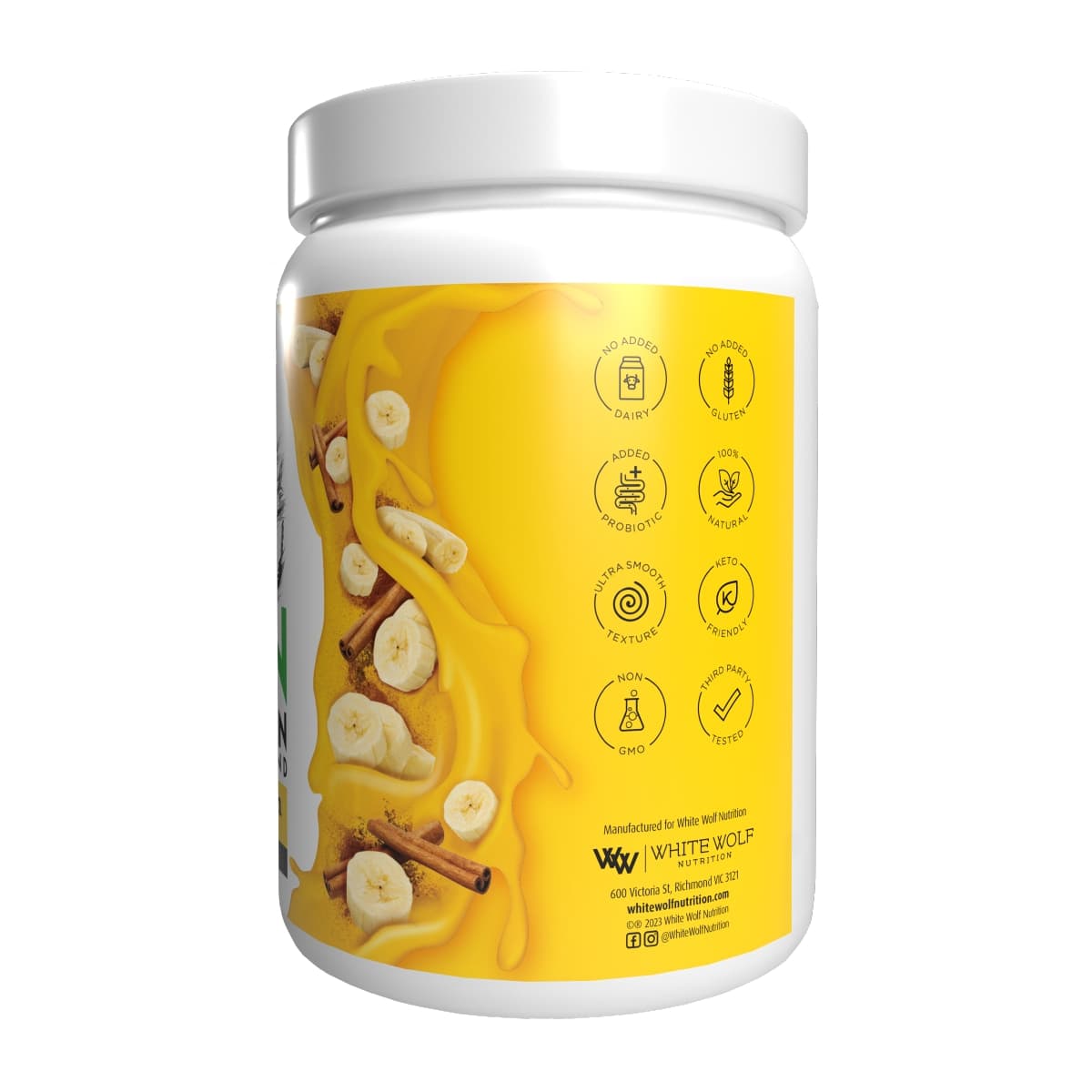 Thumbnail White Wolf Nutrition Vegan Natural+Lean Protein Banana Cinnamon 900g
