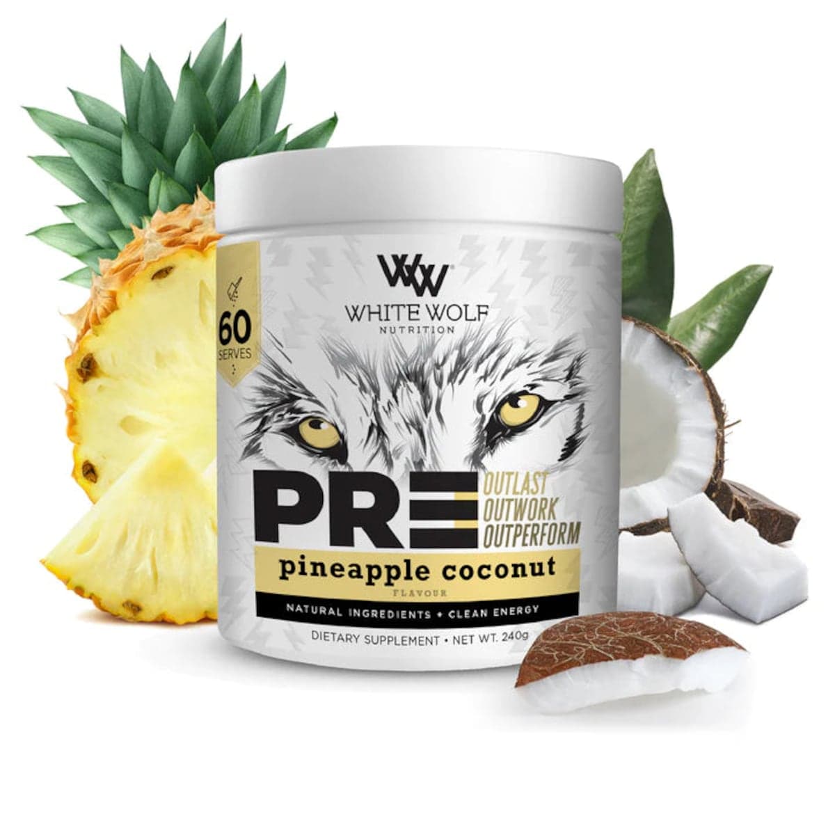 Thumbnail White Wolf Nutrition Preworkout Pineapple Coconut 250G