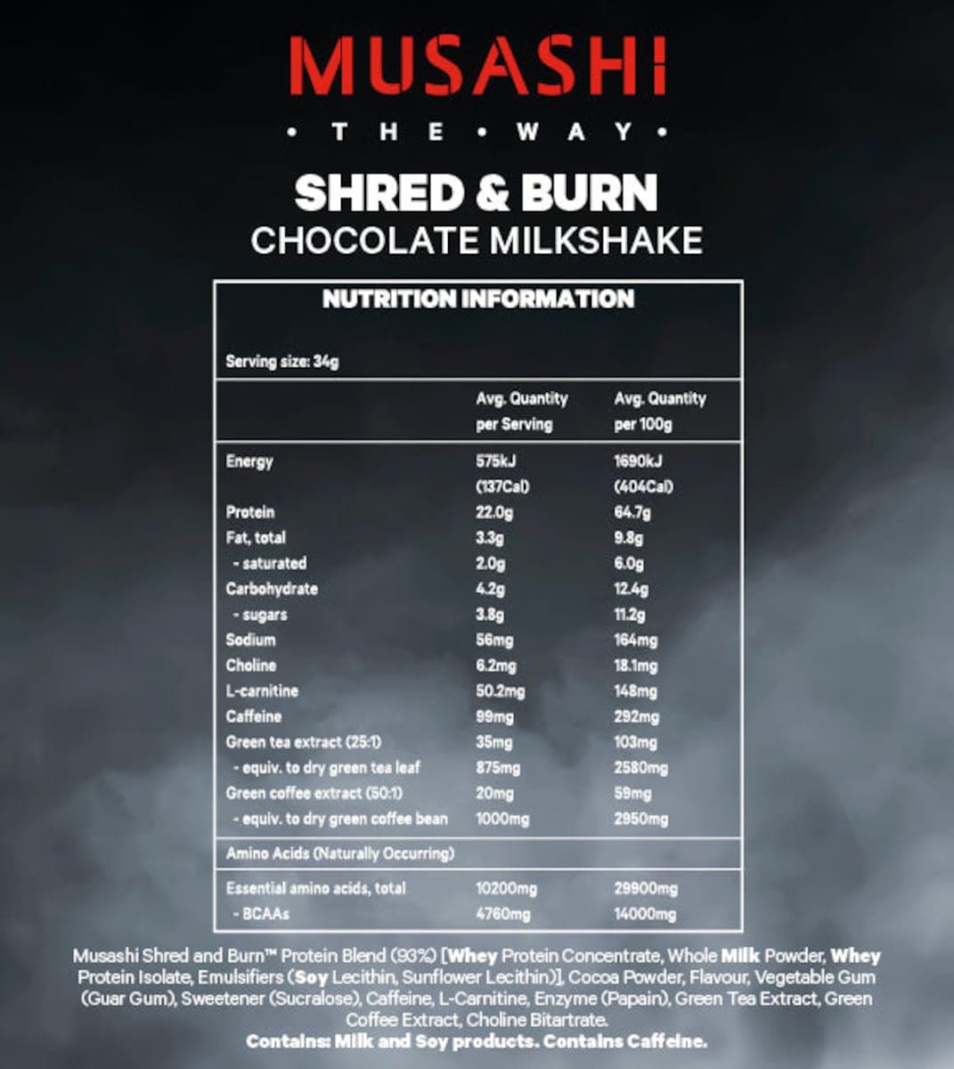 Thumbnail Musashi Shred & Burn Protein Powder Chocolate 2kg