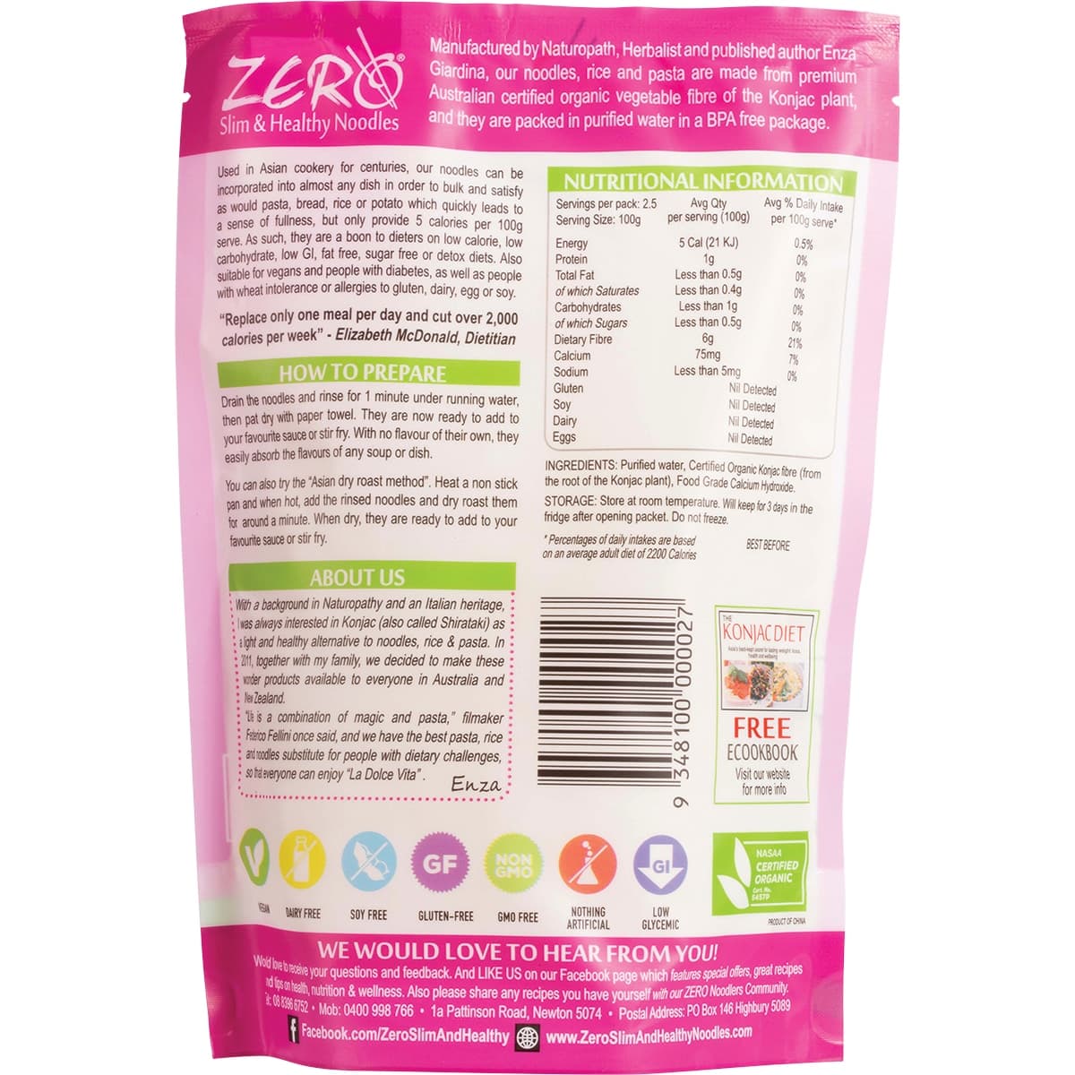 Thumbnail Zero Slim & Healthy Konjac Noodles Fettuccine Style 400g