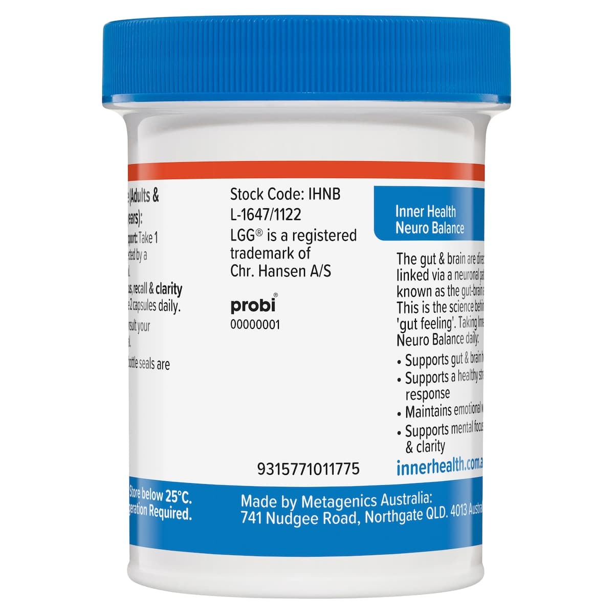 Thumbnail Inner Health Neuro Balance Probiotic 30 Capsules
