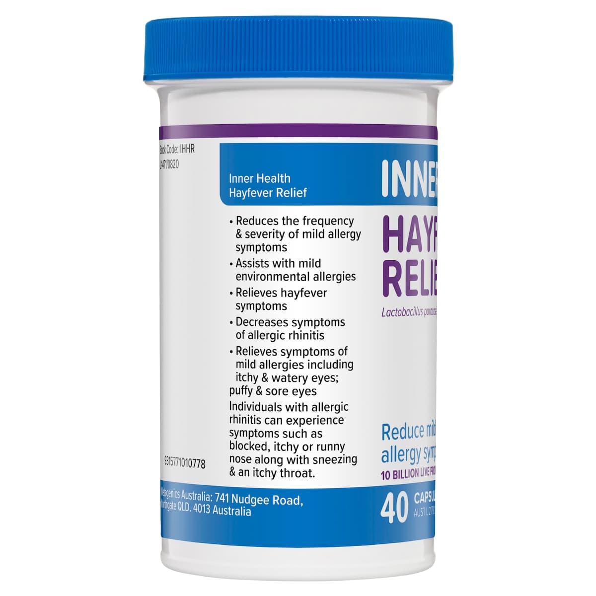 Thumbnail Inner Health Hayfever Relief Probiotic 40 Capsules
