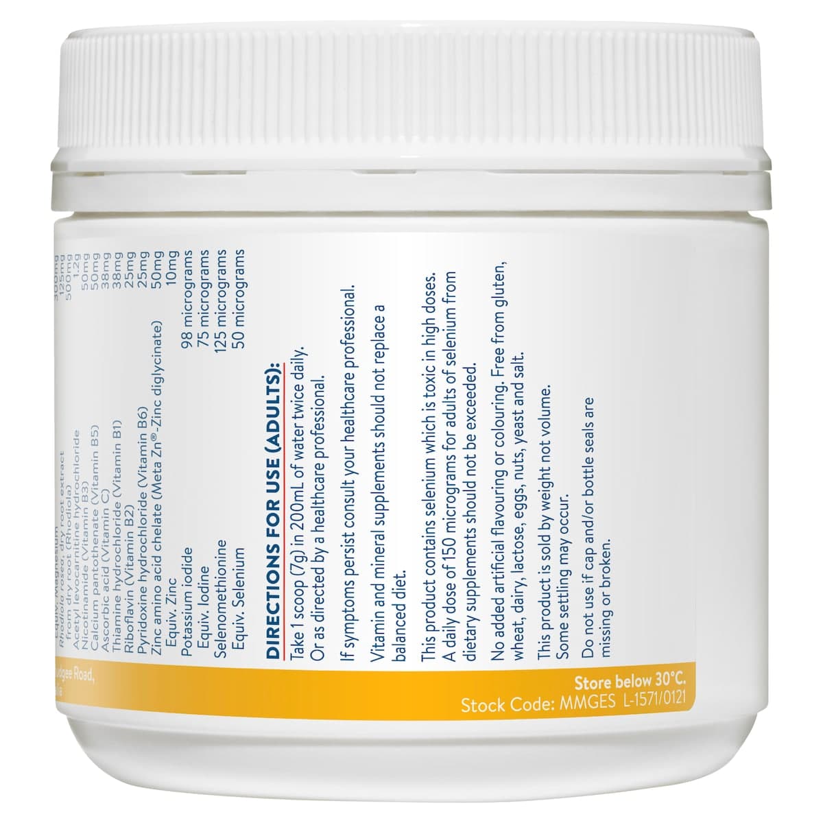 Thumbnail Ethical Nutrients Mega Magnesium Energy & Stress 140g Powder