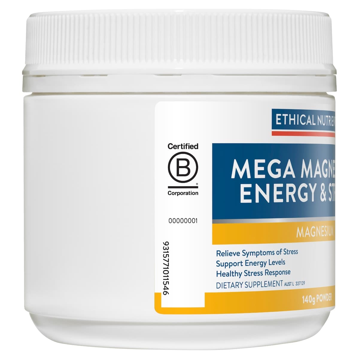 Thumbnail Ethical Nutrients Mega Magnesium Energy & Stress 140g Powder