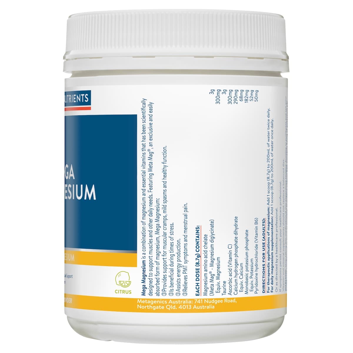 Thumbnail Ethical Nutrients Mega Magnesium Powder Citrus 450g