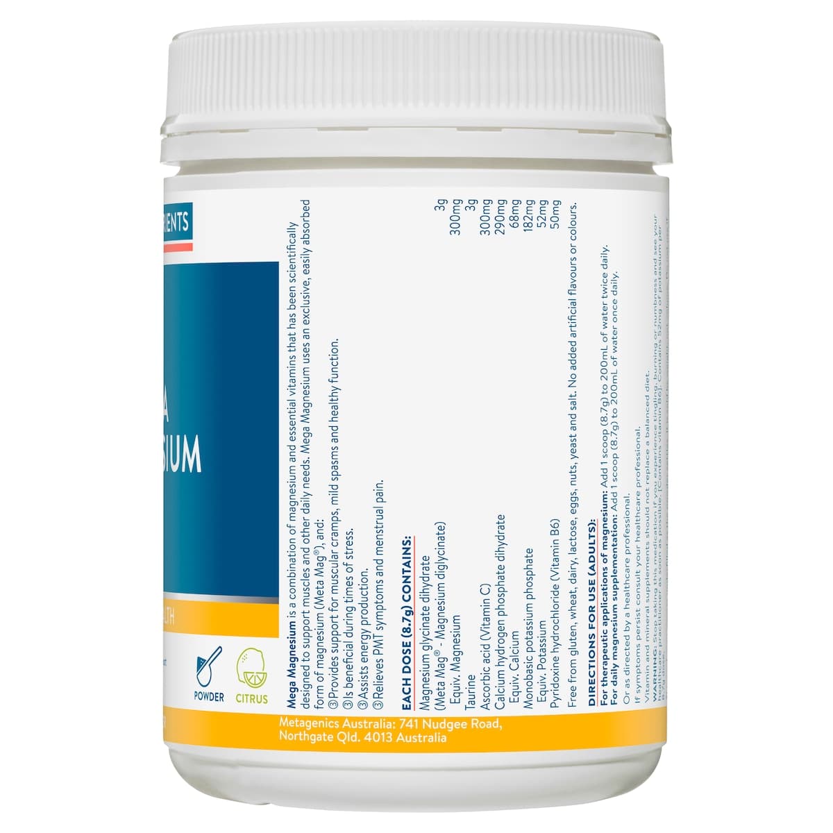 Thumbnail Ethical Nutrients Mega Magnesium Powder Citrus 450g
