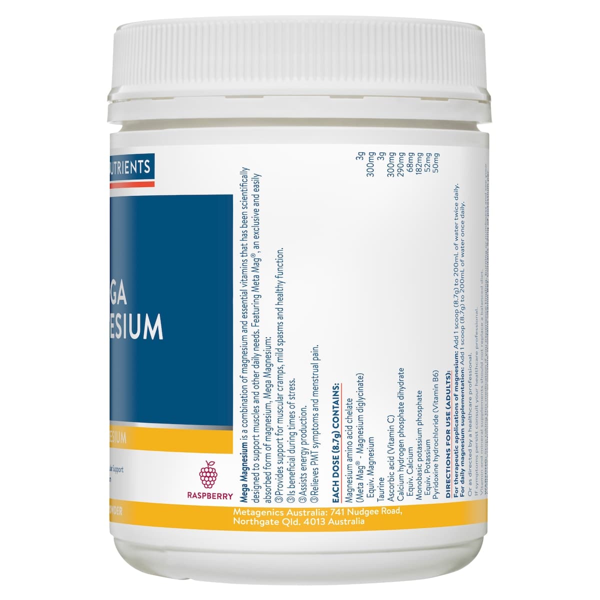 Thumbnail Ethical Nutrients Mega Magnesium Raspberry 450g Powder