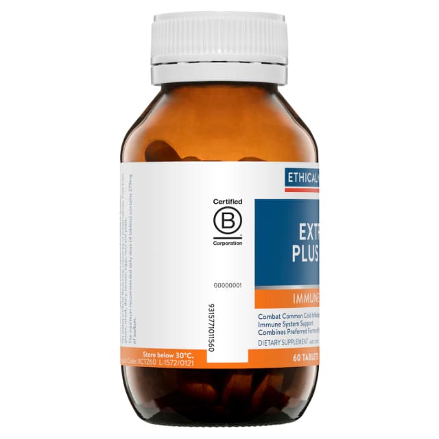 Ethical Nutrients Extra C Plus Zinc 60 Tablets | Healthylife