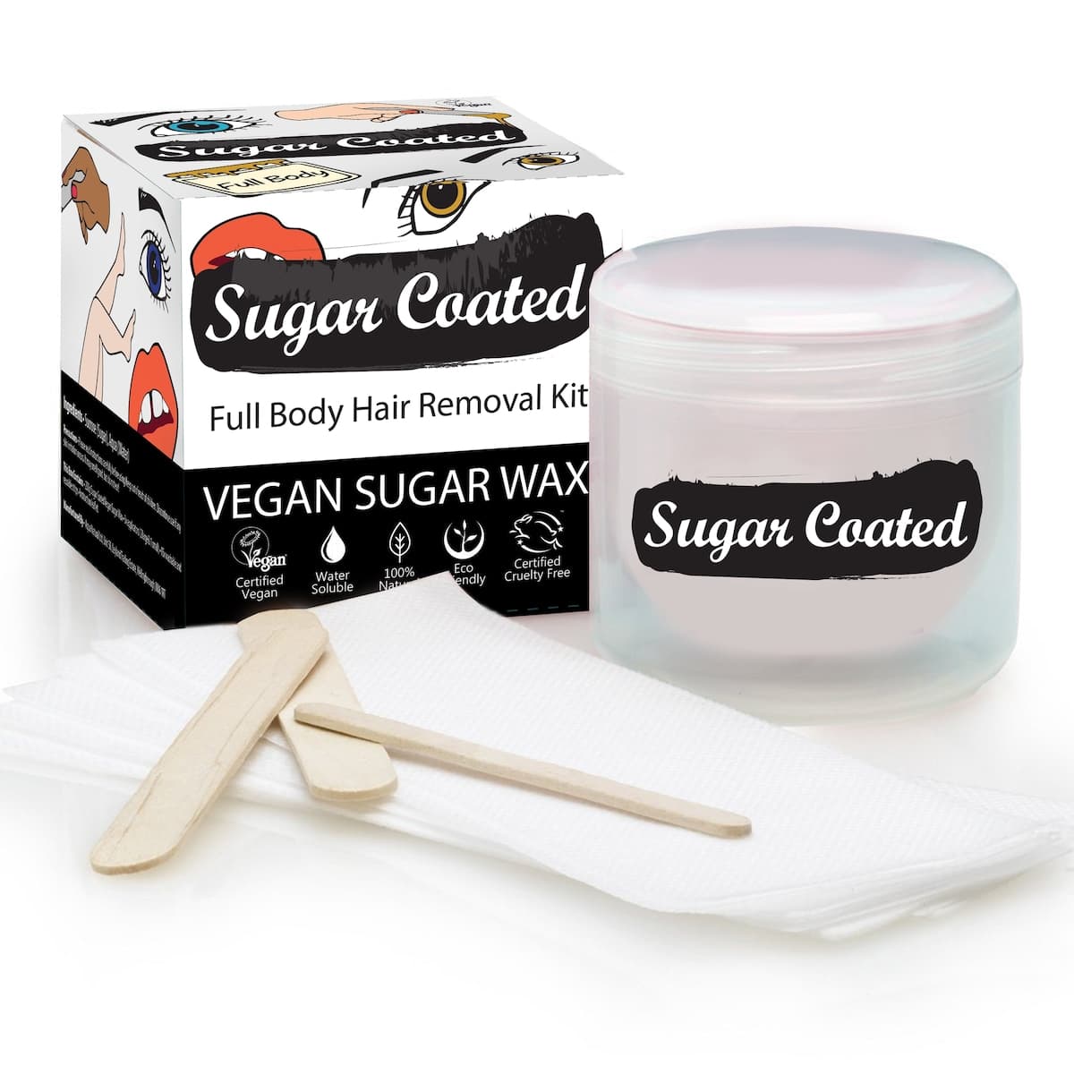 Thumbnail Sugar Coated Full Body Hair Removal Kit 250g