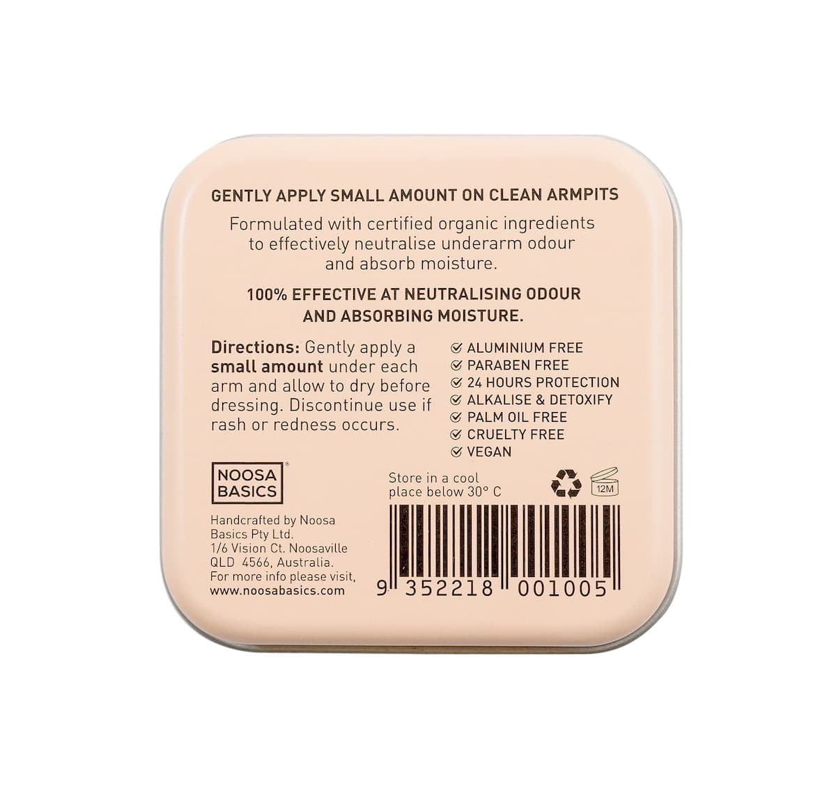 Thumbnail Noosa Basics Deodorant Tin - Coconut & Vanilla 50g