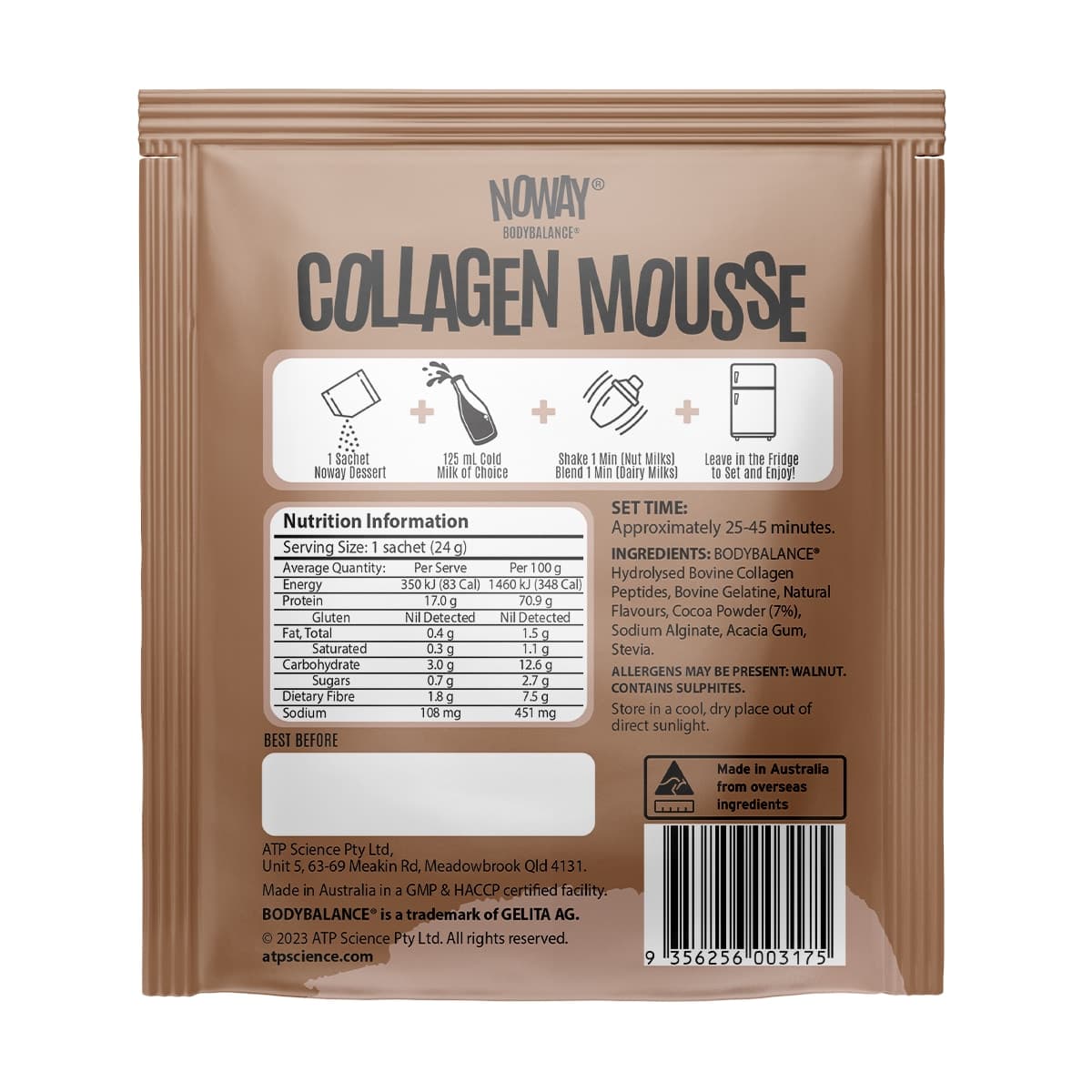 Thumbnail ATP Science Noway Collagen Mousse Chocolate 10 Pack
