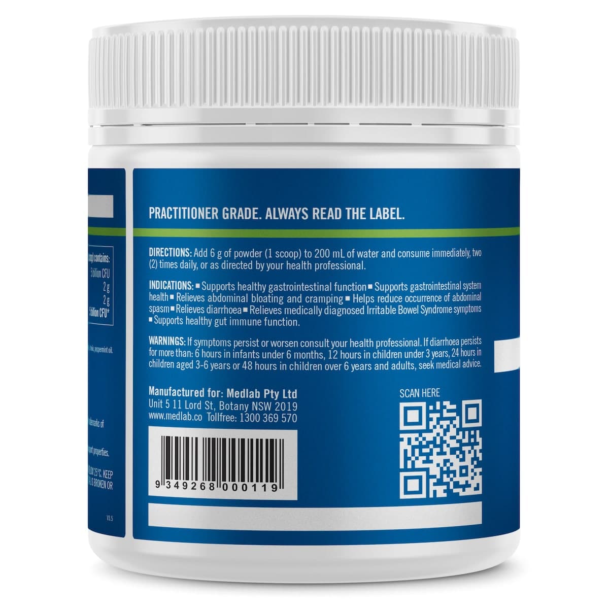 Thumbnail Medlab GastroDaily Synbiotic Gut Support Choc-Peppermint 150g