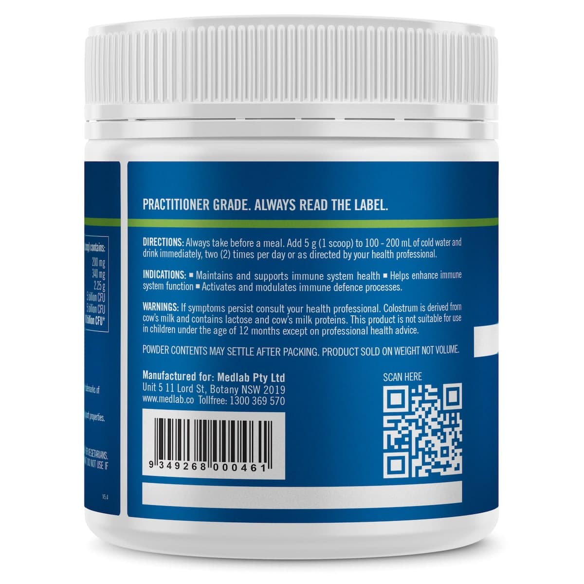 Thumbnail Medlab Immune-5 Probiotic Immune Defence Vanilla 150g