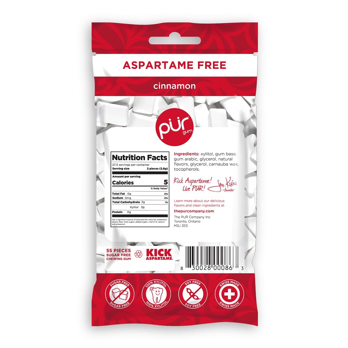 Thumbnail PUR Cinnamon Gum Bag 77g