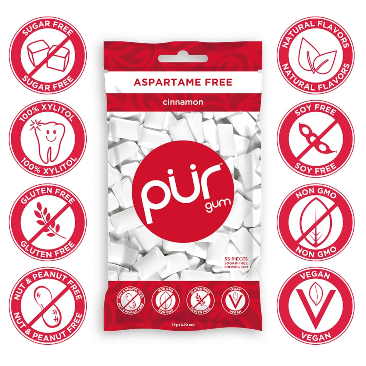Thumbnail PUR Cinnamon Gum Bag 77g