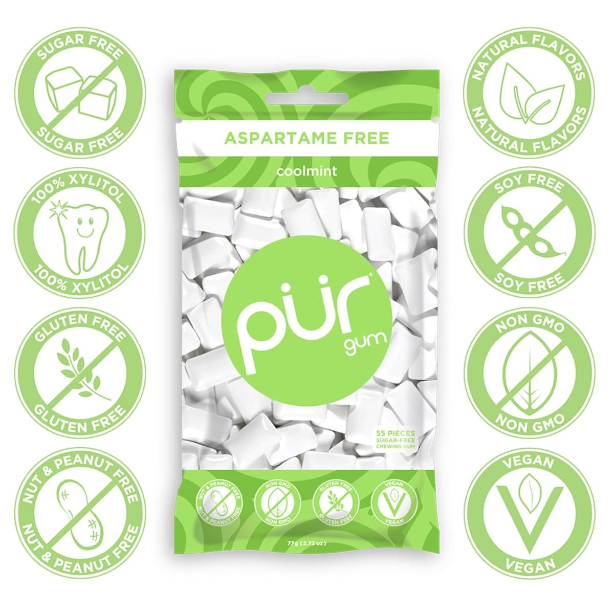 Thumbnail PUR Coolmint Gum Bag 77g