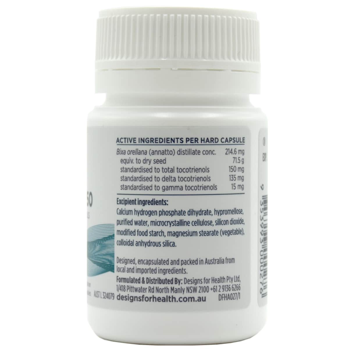 Thumbnail Designs for Health Annatto-E 150mg 30 Vege Hard Capsules