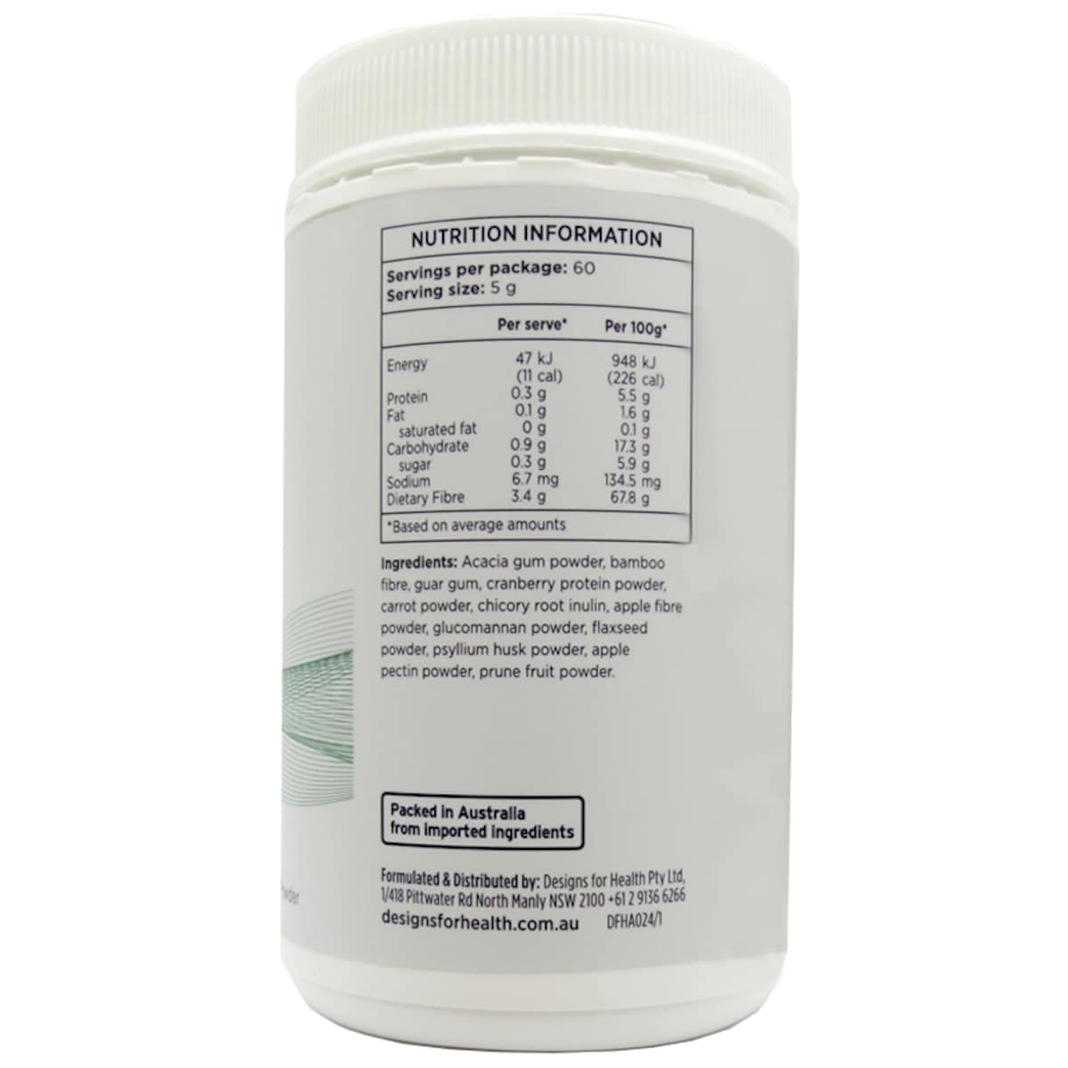 Thumbnail Designs for Health PaleoFibre Powder Unflavoured 300g