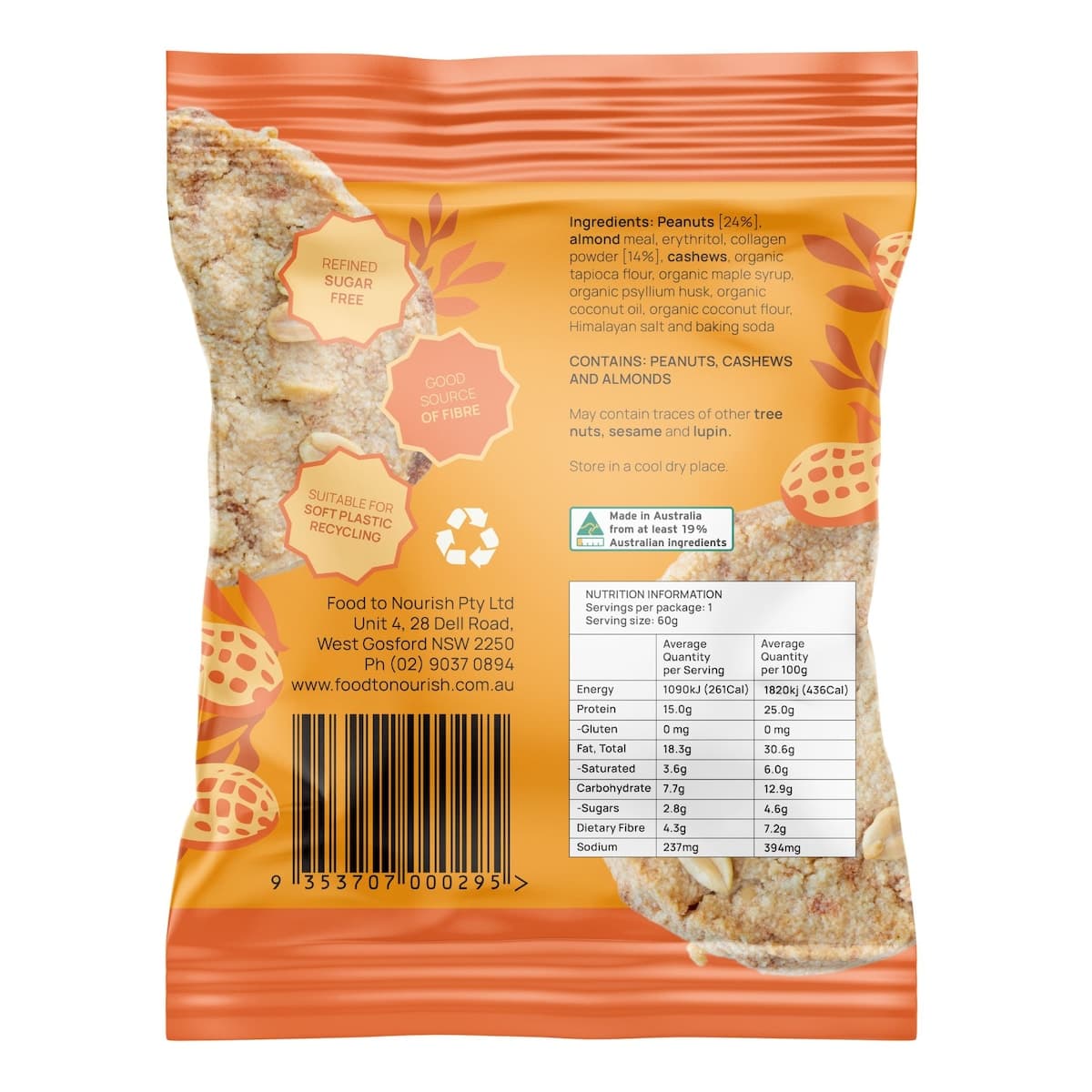 Thumbnail Food to Nourish Protein Cookie Peanut Crunch 60g