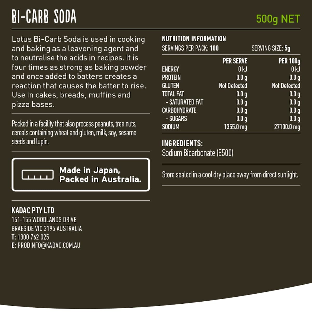 Thumbnail Lotus Bicarb Soda 500g